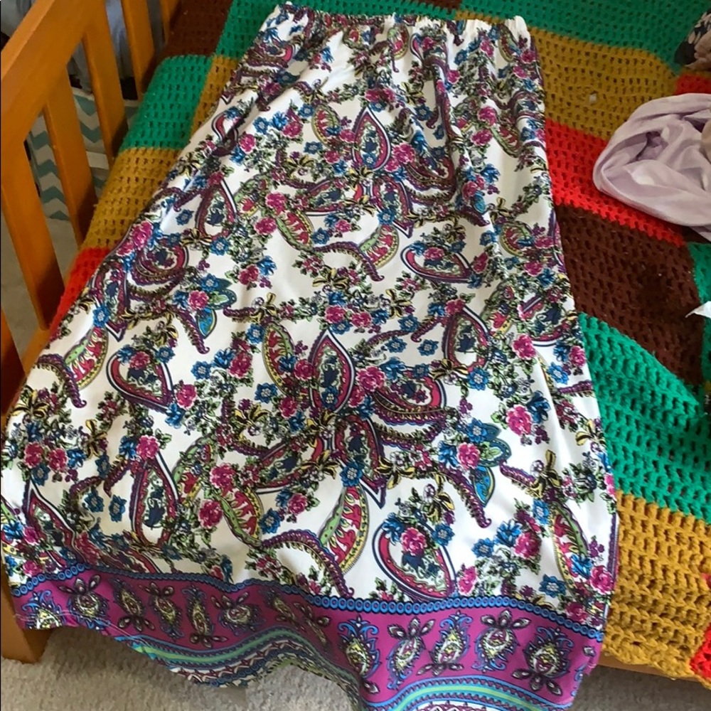 Long floral skirt